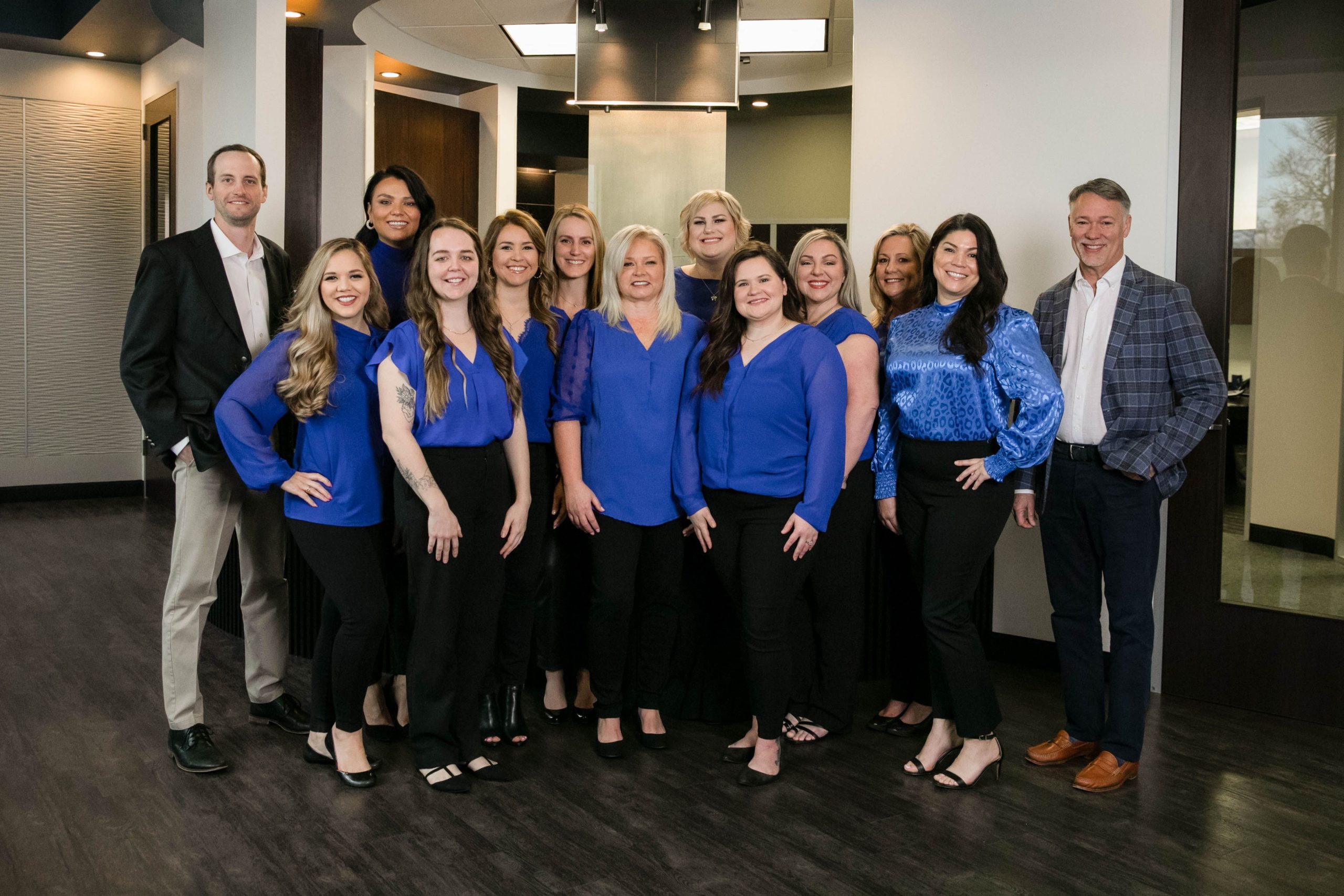 The full dental office team